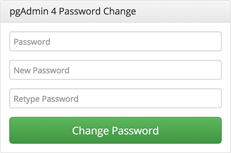 Change database password dialog