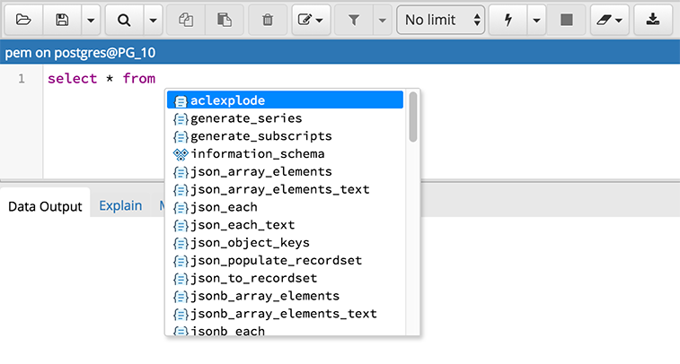 pgadmin 4 no result on query