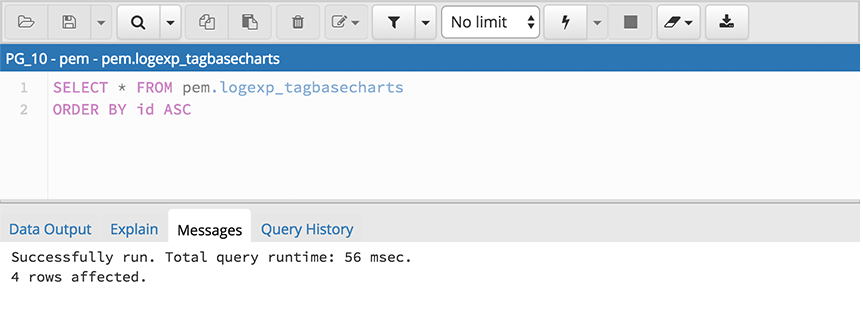 Query tool output messages