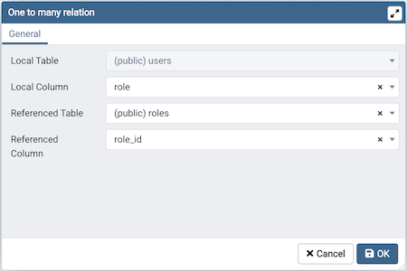 ERD tool 1M dialog